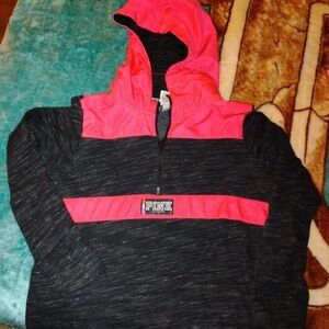 PINK Black and Red Hoodie